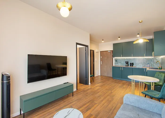 Apartment Emerald Gold Przy Plazy - Darmowy Parking *